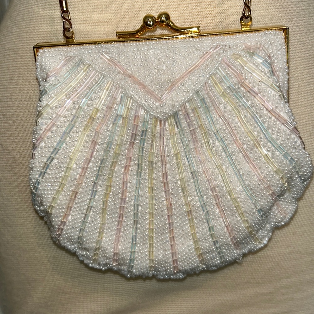 Valerie Stevens evening bag pastel beaded